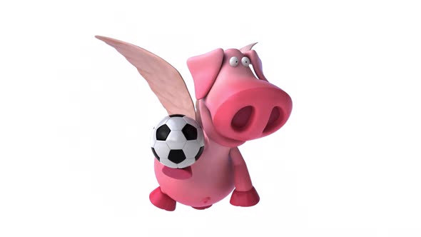 Flying pig - computer animation alt