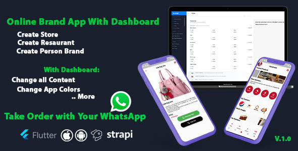 Online Brand App With Dashboard - Ios and Android With Flutter