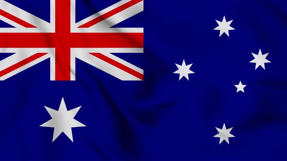 Australia flag seamless waving animation