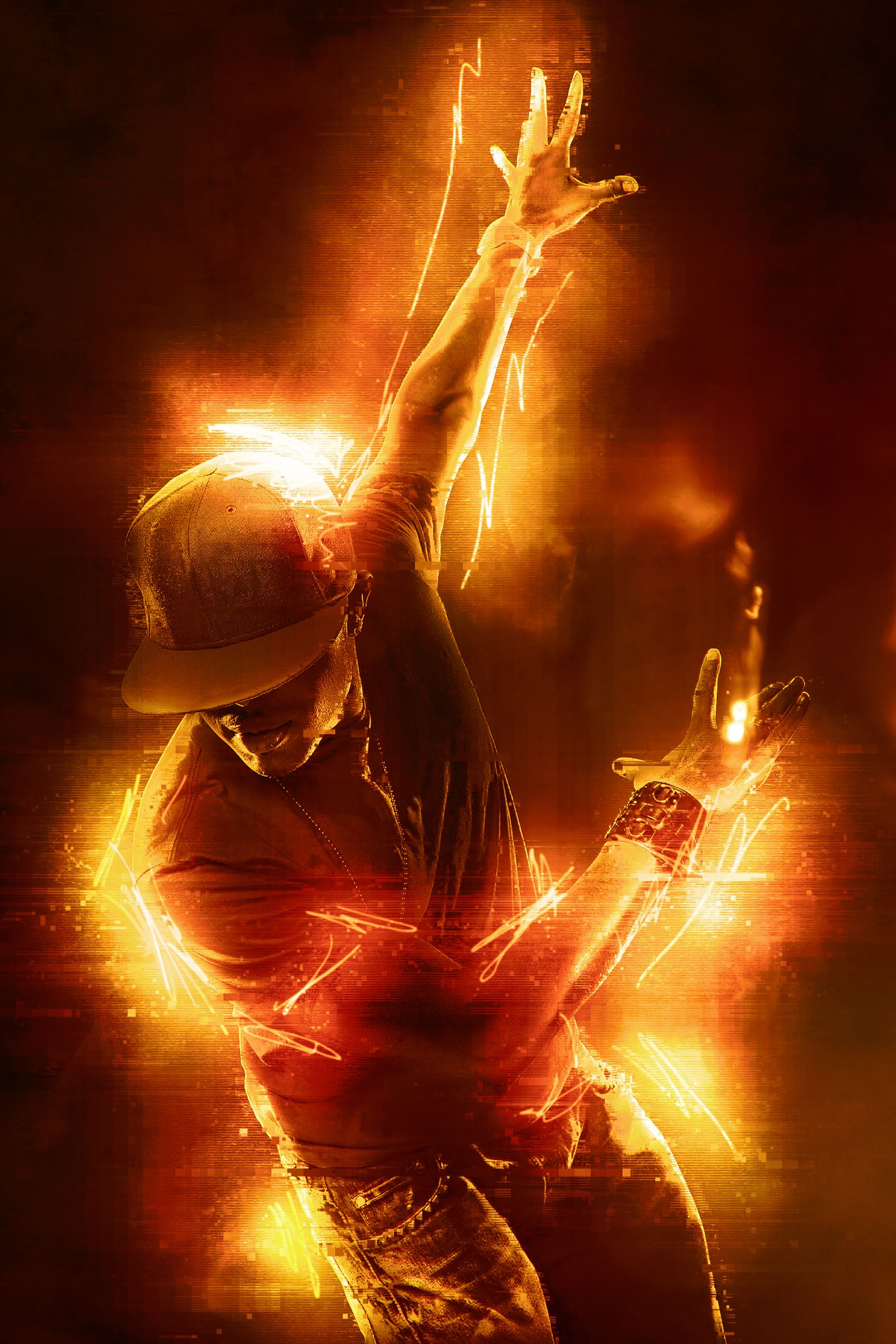 Neon Glitch Photoshop Effect by sevenstyles | GraphicRiver