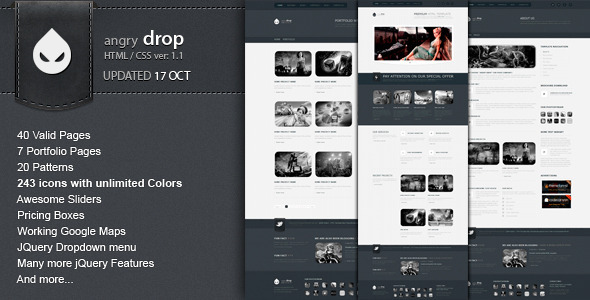 ANGRY DROP - Premium HTML Template