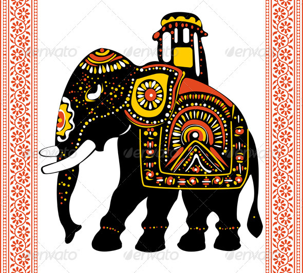 Festive Indian elephant
