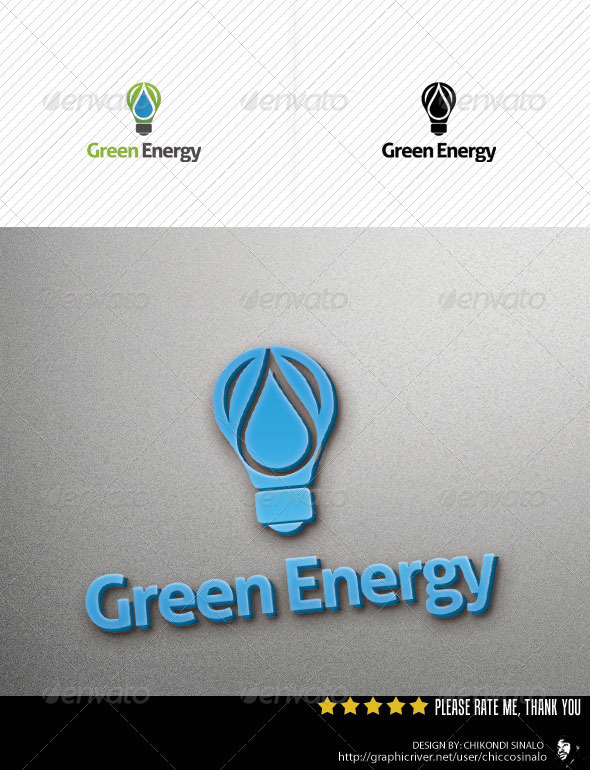 Green Energy Logo Template - Letters Logo Templates