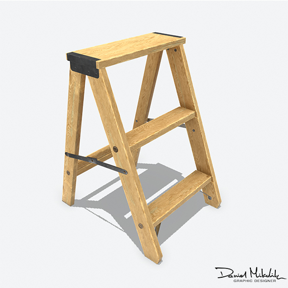 Wooden Ladder Animated - 3Docean 27679593