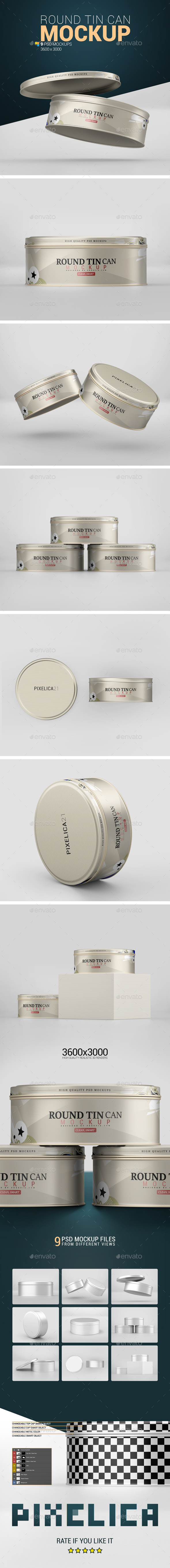 Download Round Tin Can Mockup By Pixelica21 Graphicriver