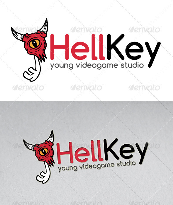 Hell Key Mascot Logo - Objects Logo Templates