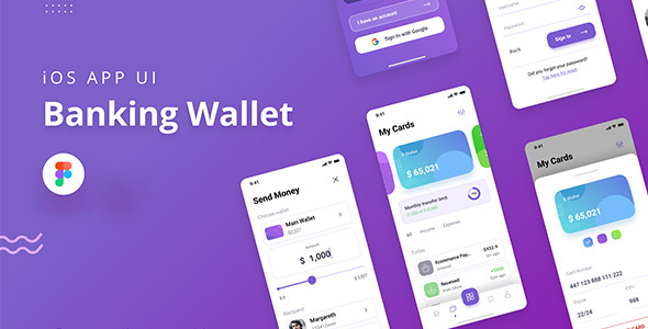Banking Wallet iOS - ThemeForest 27689429