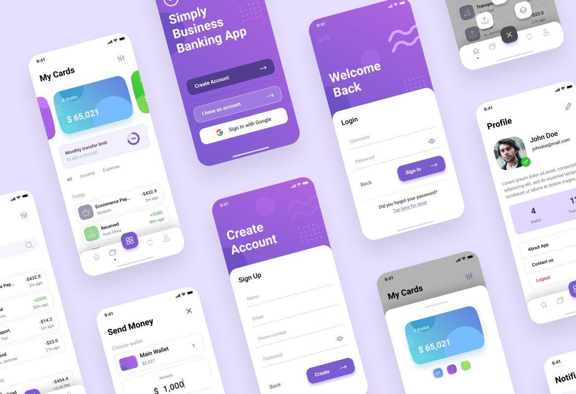 Banking Wallet Ios App Ui Figma Template By Peterdraw 