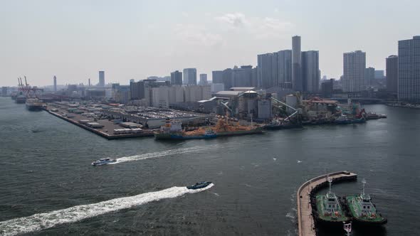 Tokyo Container Port Japan Time Lapse alt