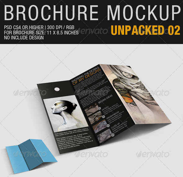 Brochure Mockup Unpacked 02 - Brochures Print