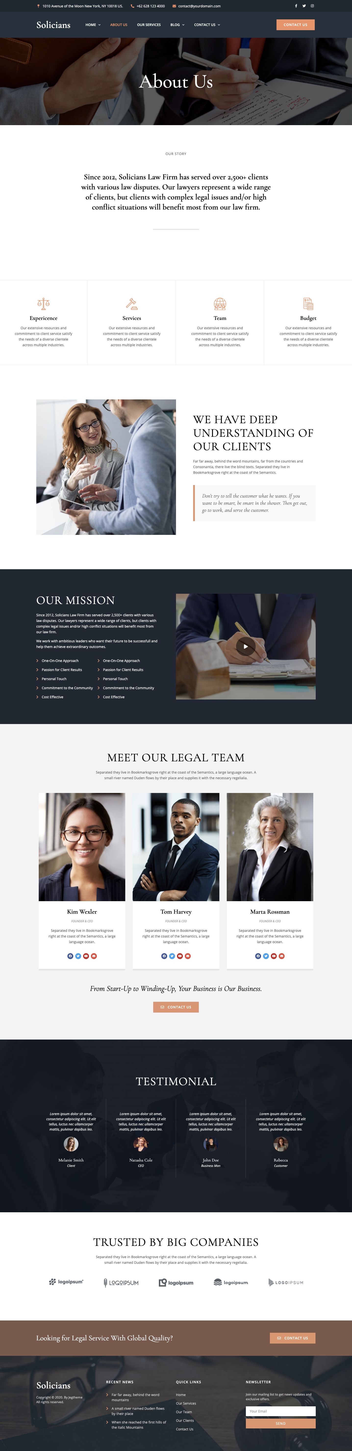 Solicians Attorney Law Firm Elementor Template Kit by jegtheme