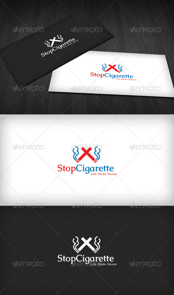 Stop Cigarette Logo - Vector Abstract