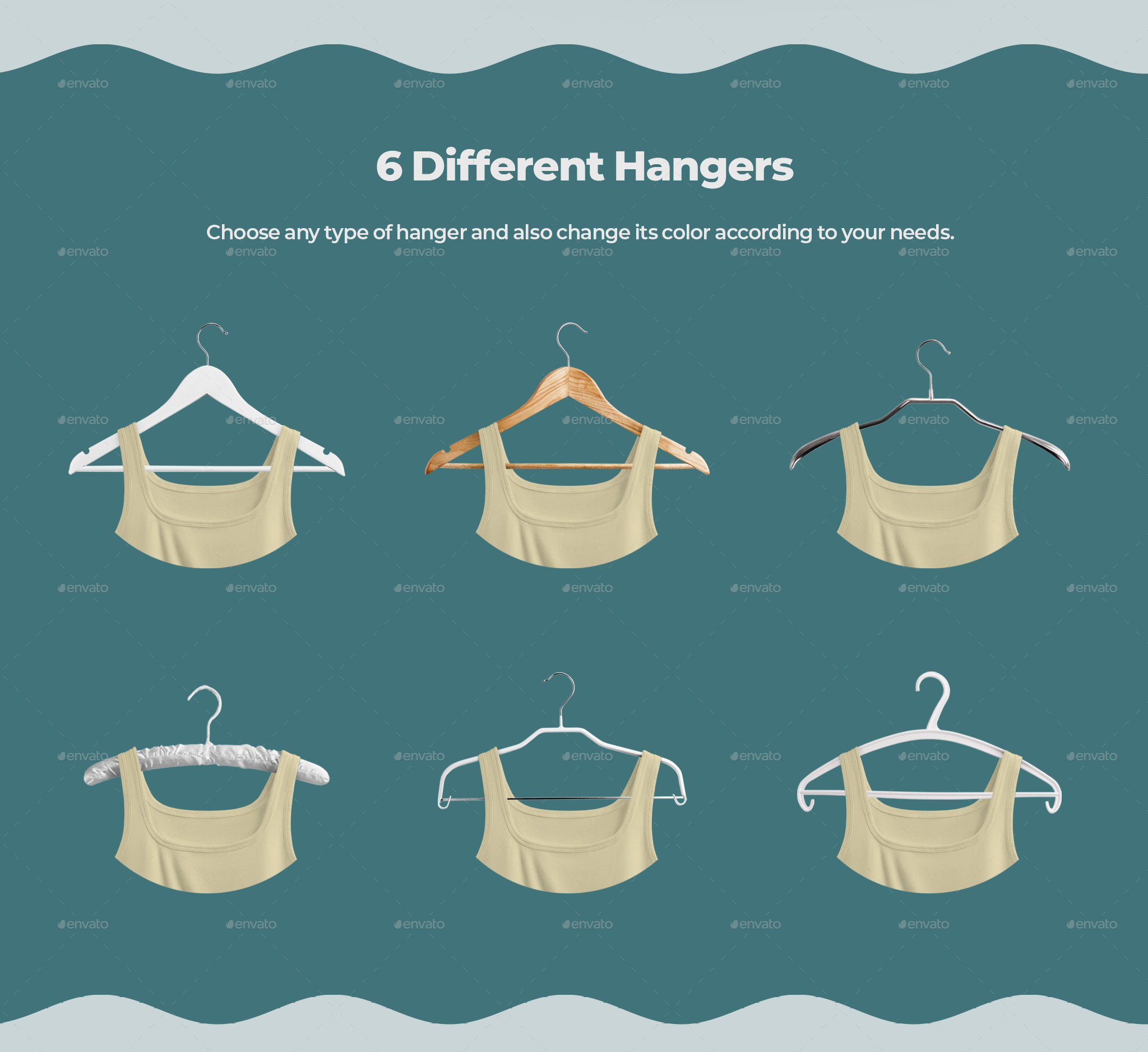 Download 2 Mockups Tank Top With 6 Different Hangers by Oleg_Design ...