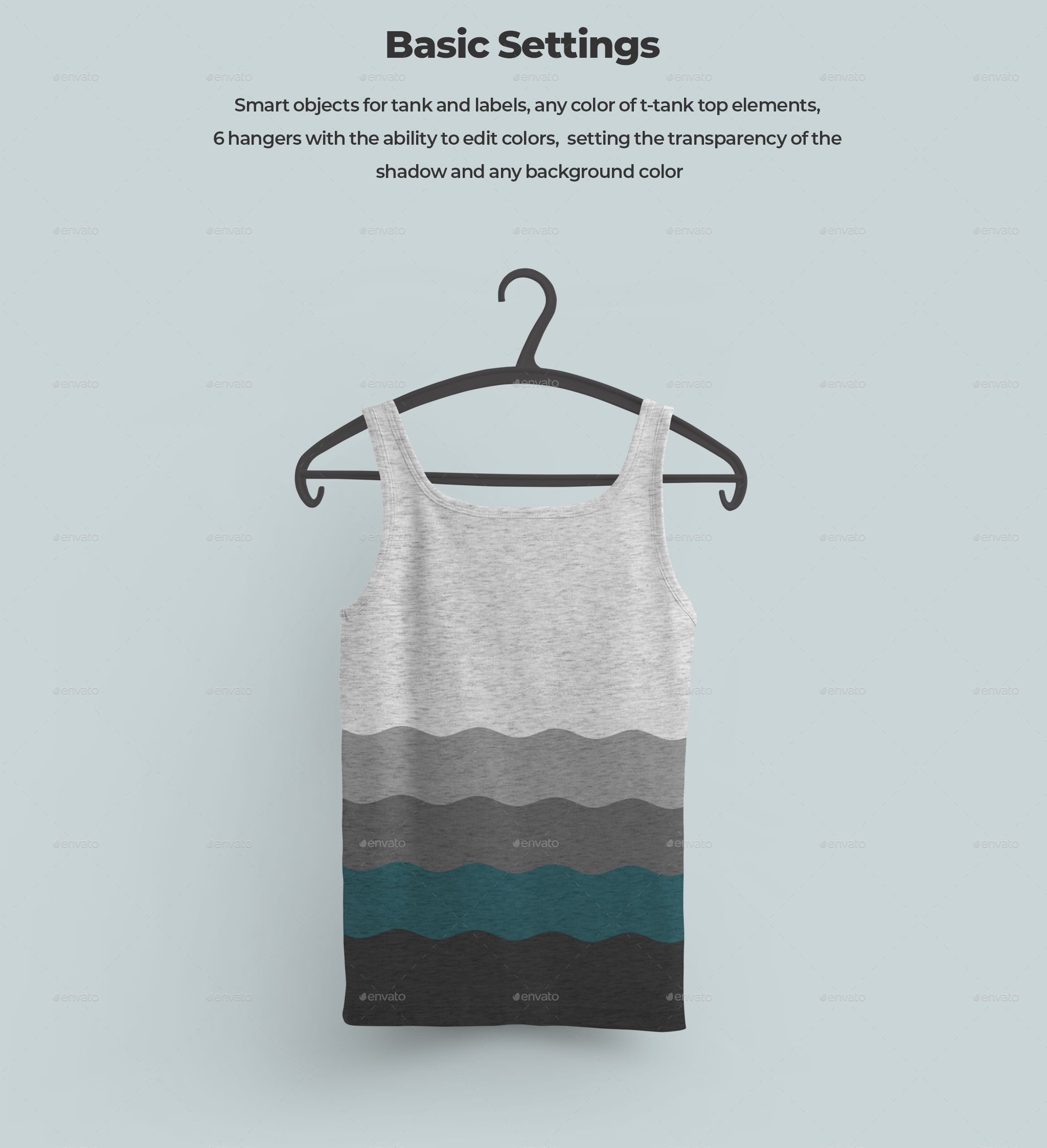 Download 2 Mockups Tank Top With 6 Different Hangers by Oleg_Design ...