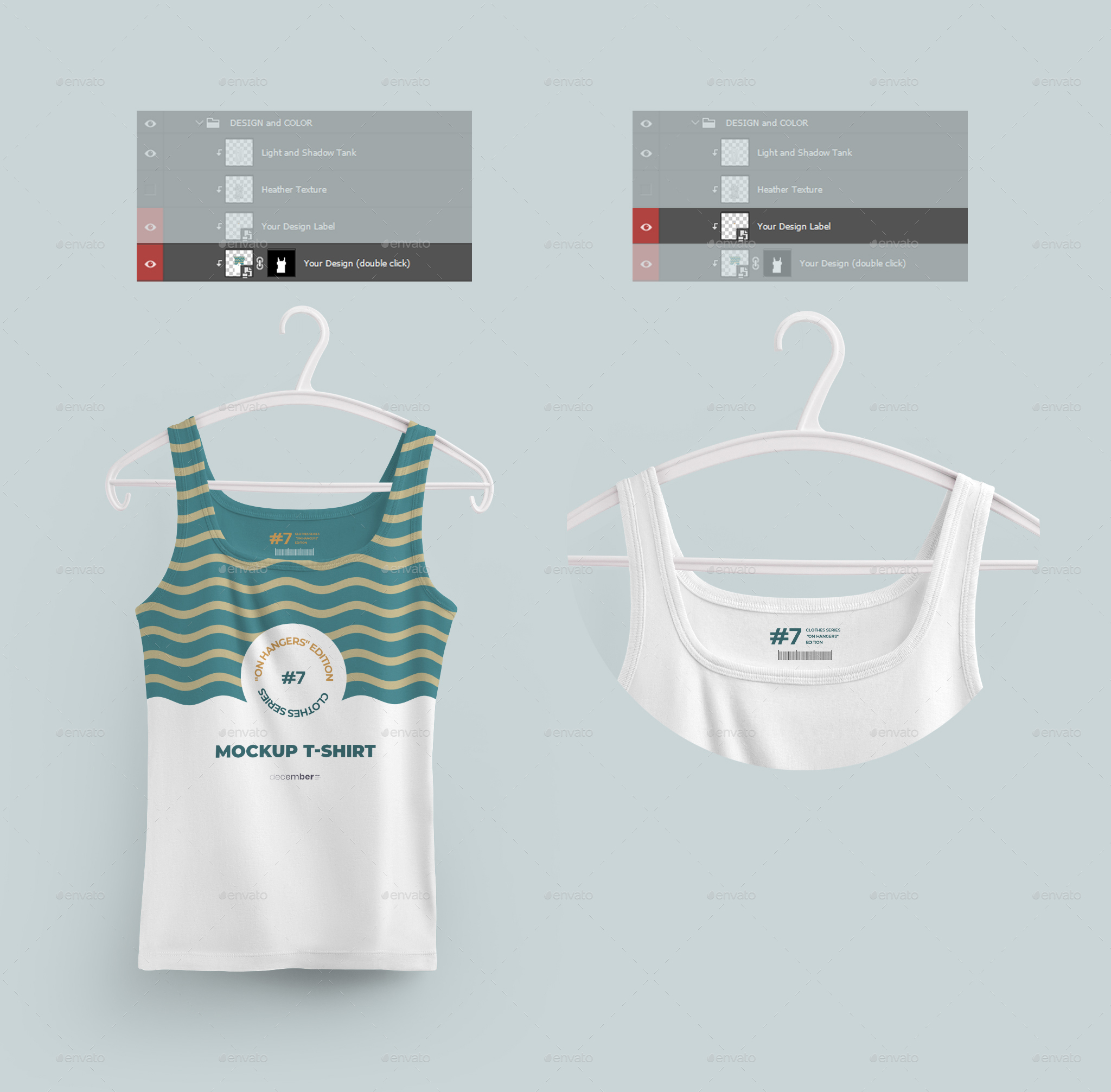 Download 2 Mockups Tank Top With 6 Different Hangers by Oleg_Design ...