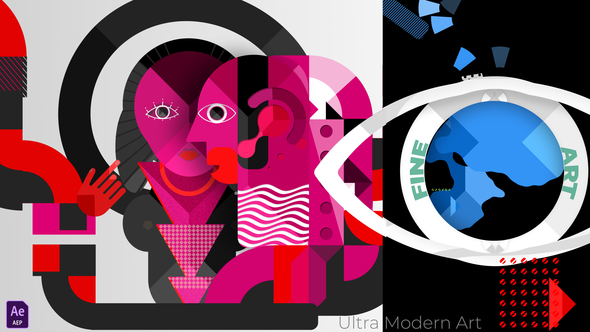 Ultra Modern Art & Motion Design Logo