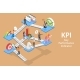 3D Isometric Flat Vector Concept of Key