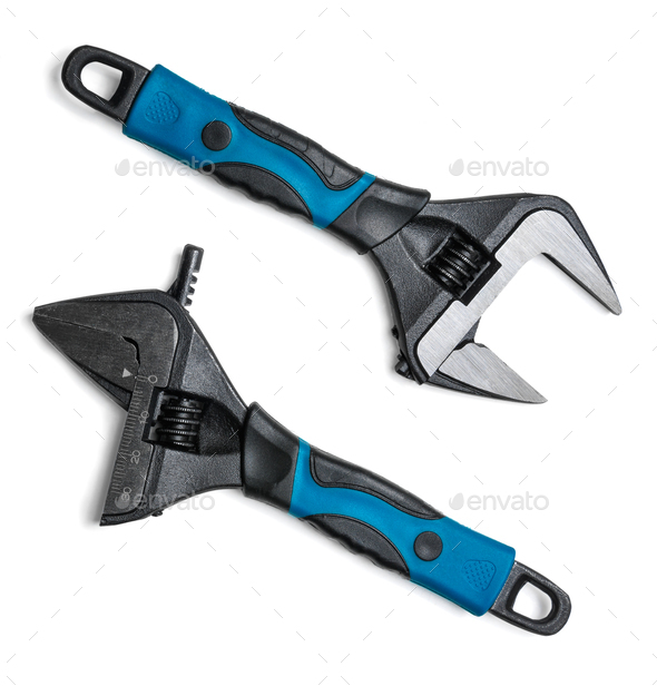 adjustable wrench - Stock Photo - Images