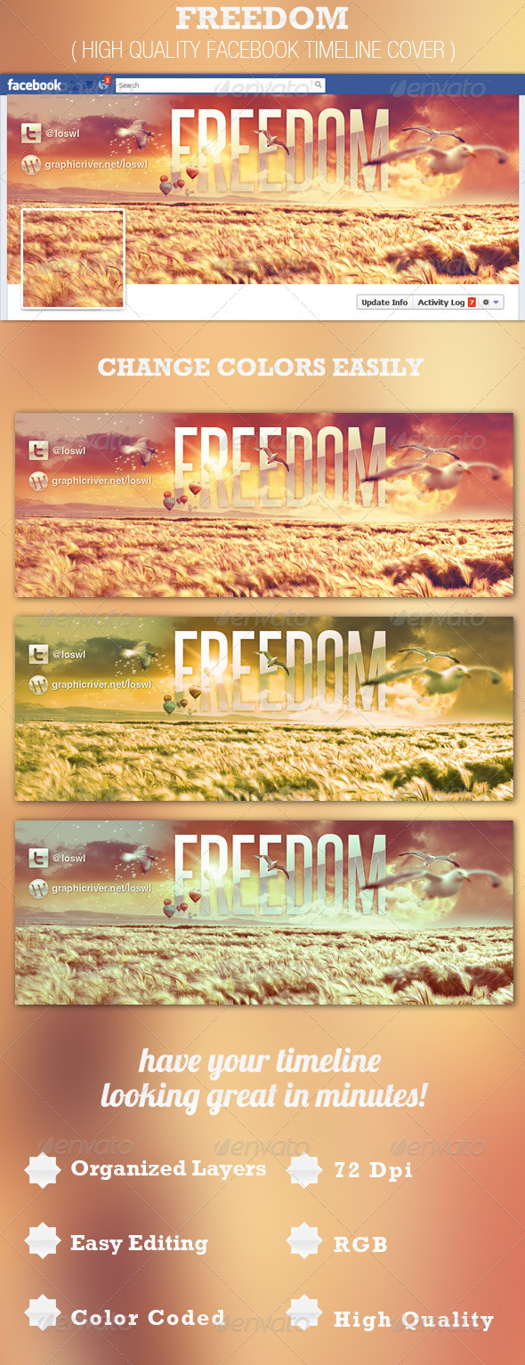 Freedom Facebook Timeline Cover Template - Facebook Timeline Covers Social Media