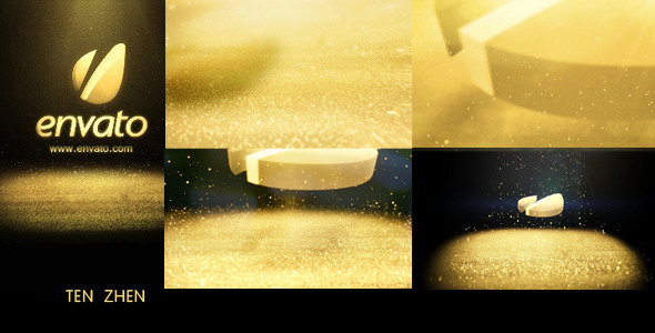 Gold particles Reveal - VideoHive 2551342