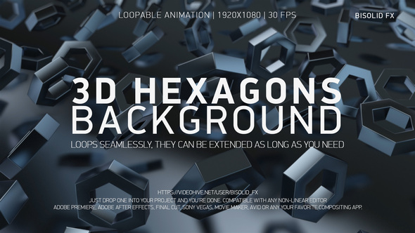 Abstract 3d Hexagons Background alt