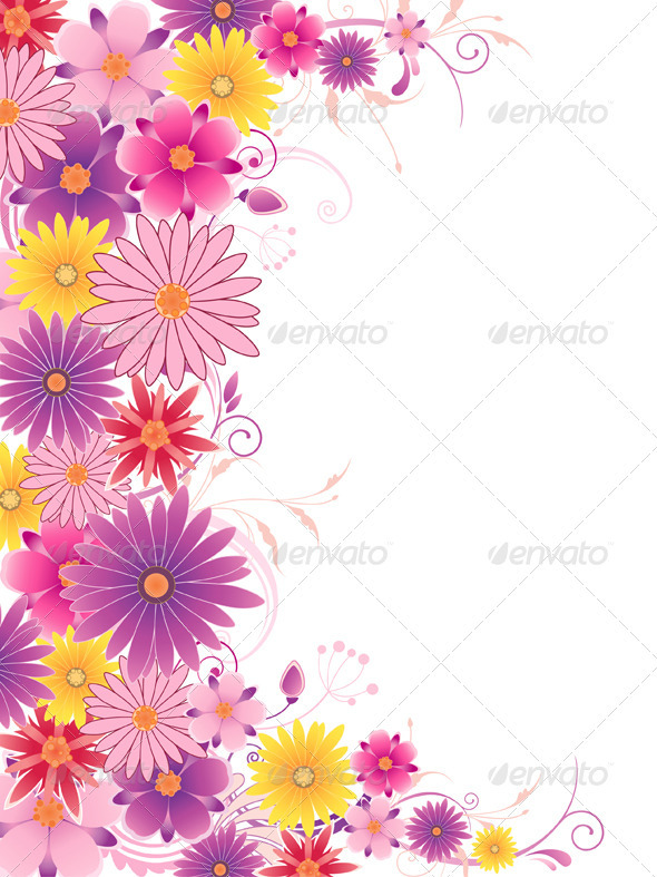 Bright Floral Background - Backgrounds Decorative