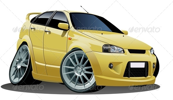 Cartoon Modern Car - Man-made Objects Objects