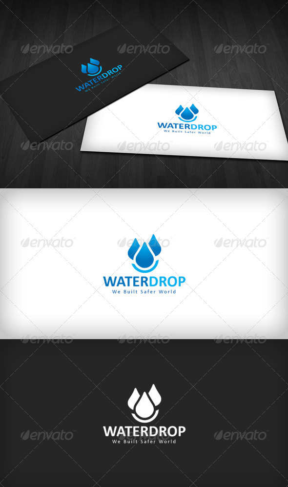 Water Drop Logo - Vector Abstract