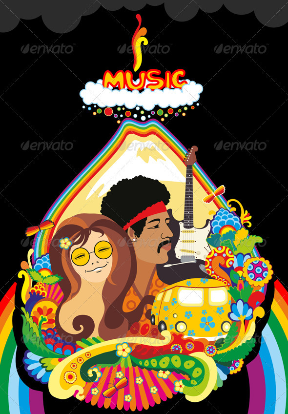 Face Plant Rainbow Music - Conceptual Vectors