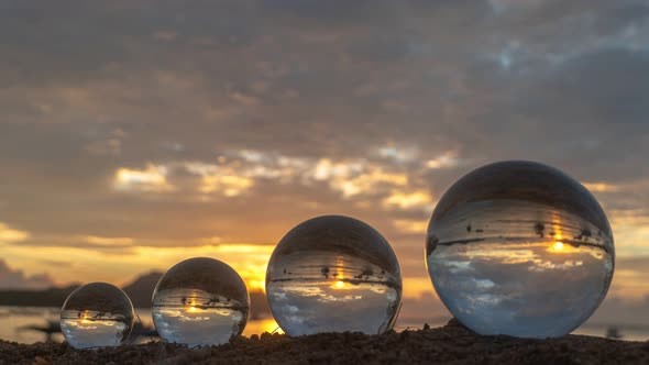 Four Crystal Balls In Sunrise alt