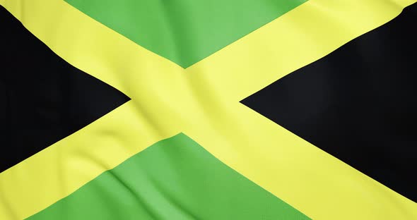 Jamaica Flag Waving Animation
