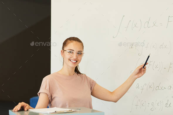 Pointing at math formula - Stock Photo - Images