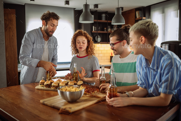 Nothing Warms The Soul Like Good Food And Company Stock Photo By Bernardbodo