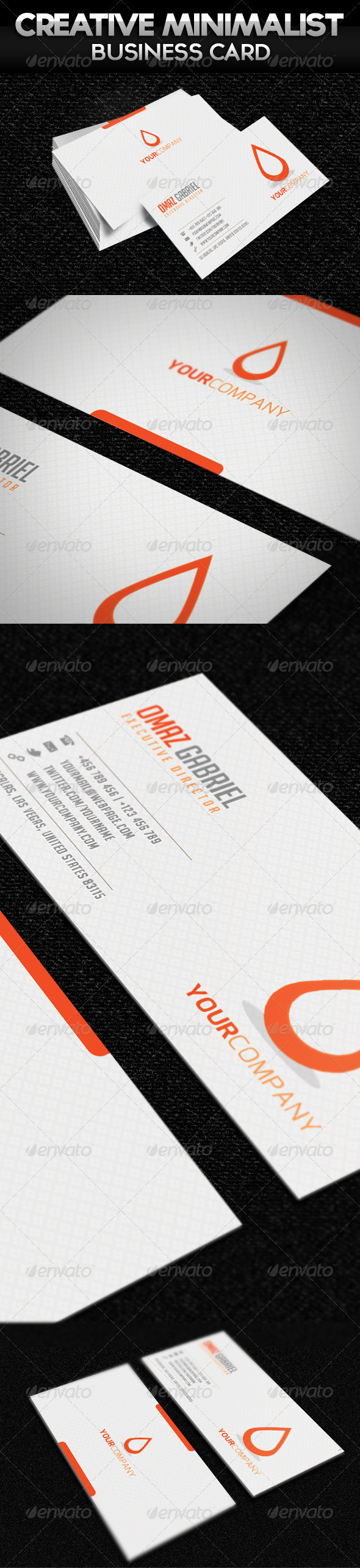Creative Minimalist Business Card - Business Cards Print Templates