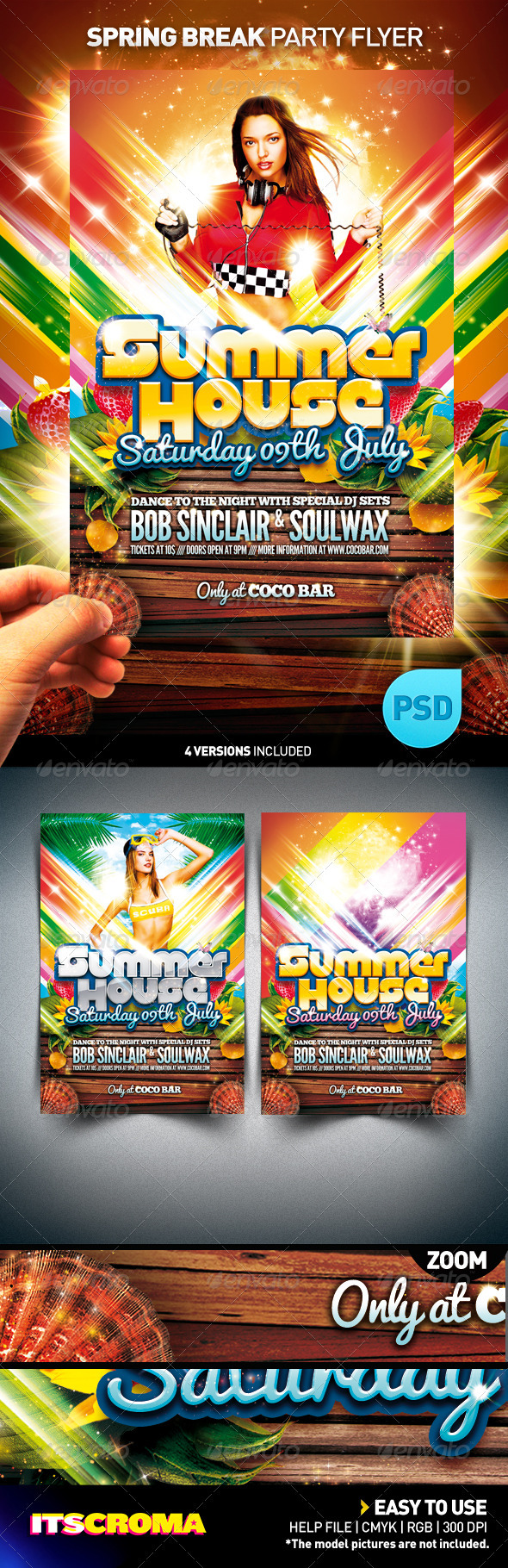 Spring Break Flyer / Summer House - Clubs & Parties Events