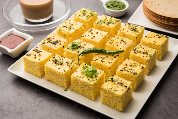 Steamed Indian Chickpea Cakes (Microwave Khaman Dhokla) | the taste space