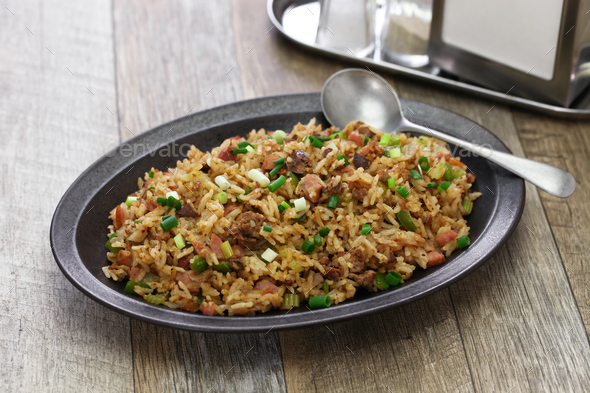 classic cajun dirty rice, southern food - Stock Photo - Images