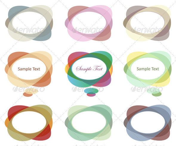 Abstract Dialog Clouds And Speech Bubbles - Decorative Symbols Decorative