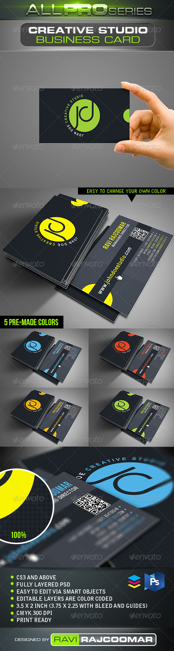 Creative Studio Business Card - Business Cards Print Templates