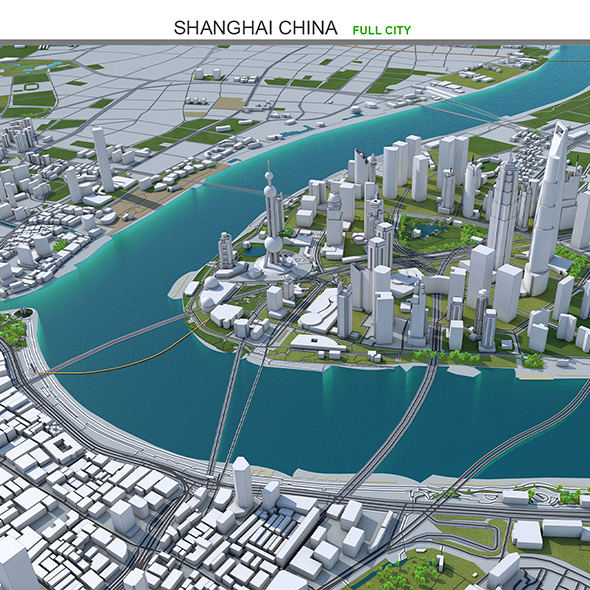 Shanghai City China - 3Docean 27747960