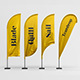 Feather Flags Mockup Set