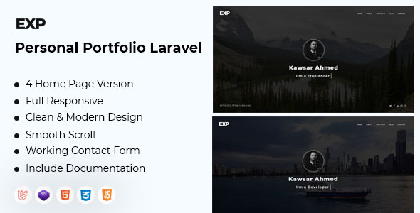 EXP – Personal Portfolio Laravel