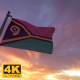 Vanuatu Flag on a Flagpole V3 - 4K - VideoHive Item for Sale