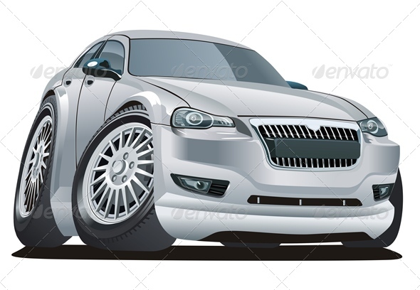 Cartoon Modern Car - Man-made Objects Objects