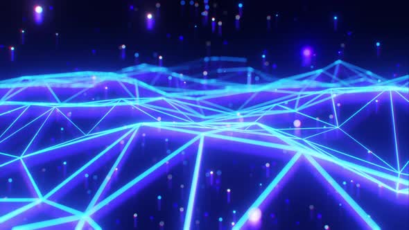 Abstract Neon Grid Background