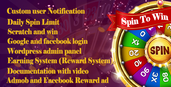 Spin To Win Facebook Admob Ad Integrated With Reward System