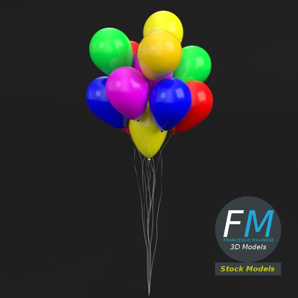 Bunch of balloons - 3Docean 22511783