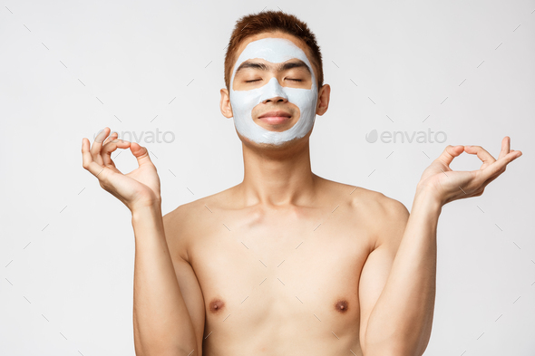 Beauty Skincare And Spa Concept Portrait Of Relaxed And Calm Naked