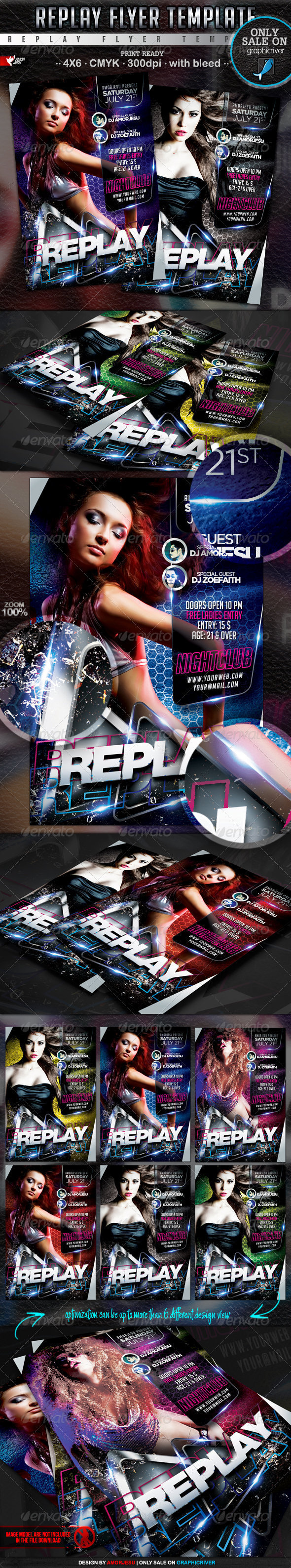 Replay Flyer Template - Events Flyers