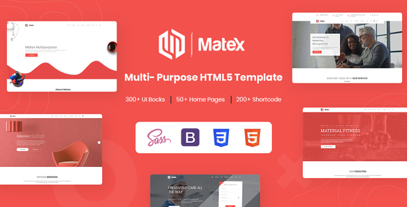 Extraordinary Matex - Mega Responsive Multipurpose HTML5 Template